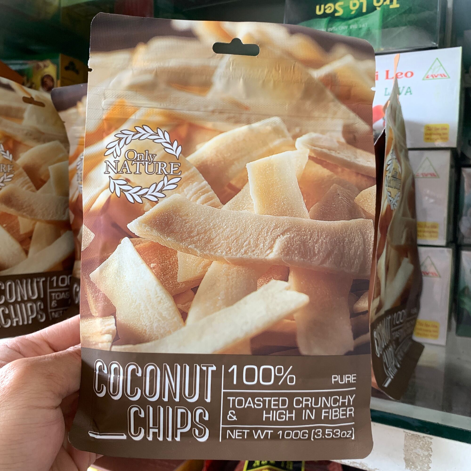 Dừa sấy giòn coconut chips túi -queenfood