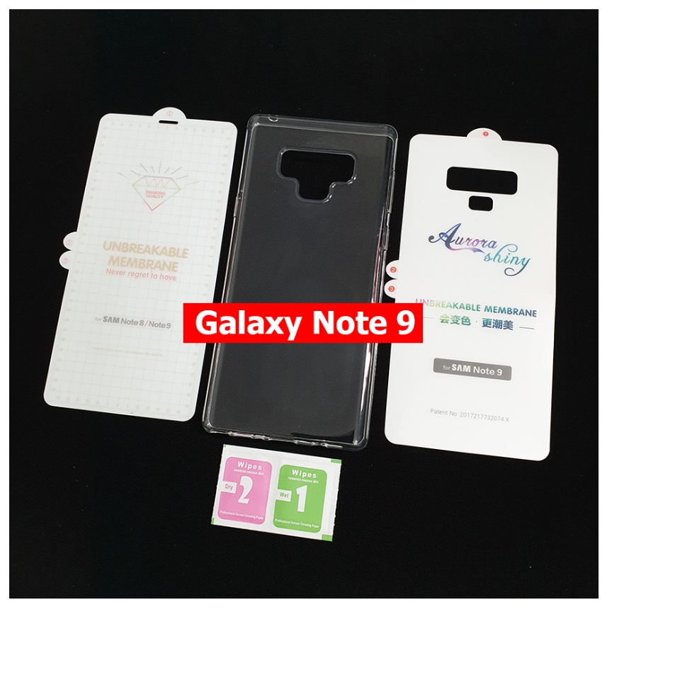 Bộ Dán chống xước PPF Galaxy Note 8/ Note 9 (2 mặt) +tặng ốp lưng silicon