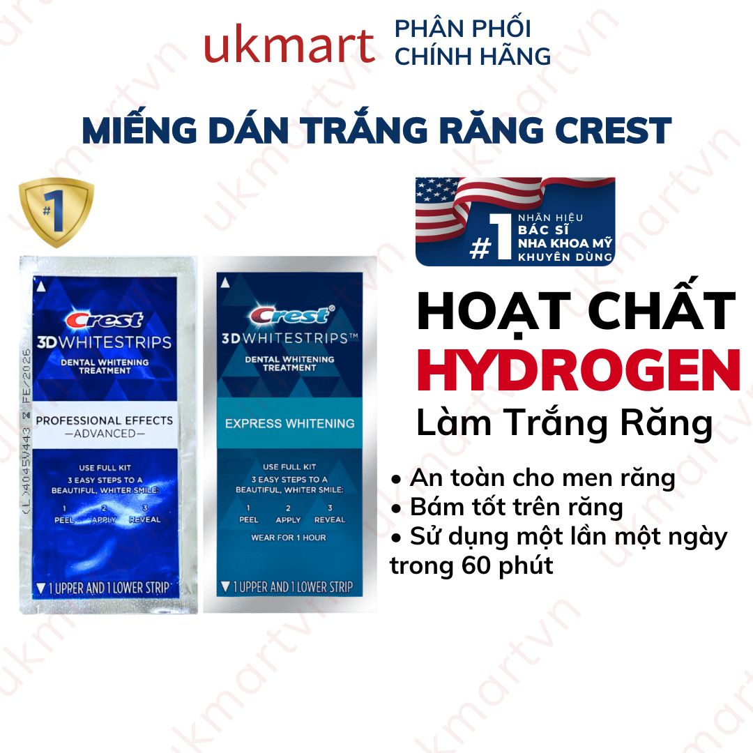 Miếng Dán Trắng Răng Crest Whitestrips Supreme Professional - White Effects
