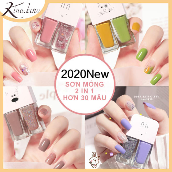 Home 13 Combo 2 lọ sơn móng tay siêu kute- sơn nhanh khô mùi thơm nhẹ nhàng, lâu bong tróc- KinaKino Phukienlamdep Hottrend 2020