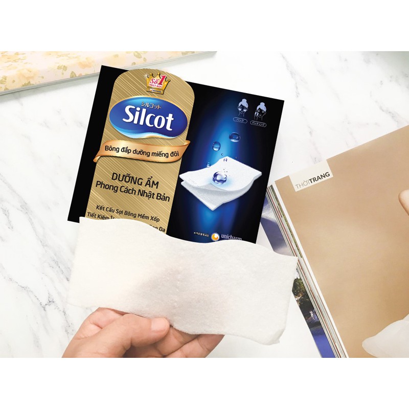Bông Tẩy Trang Miếng Đôi Silcot Hộp 40 Miếng