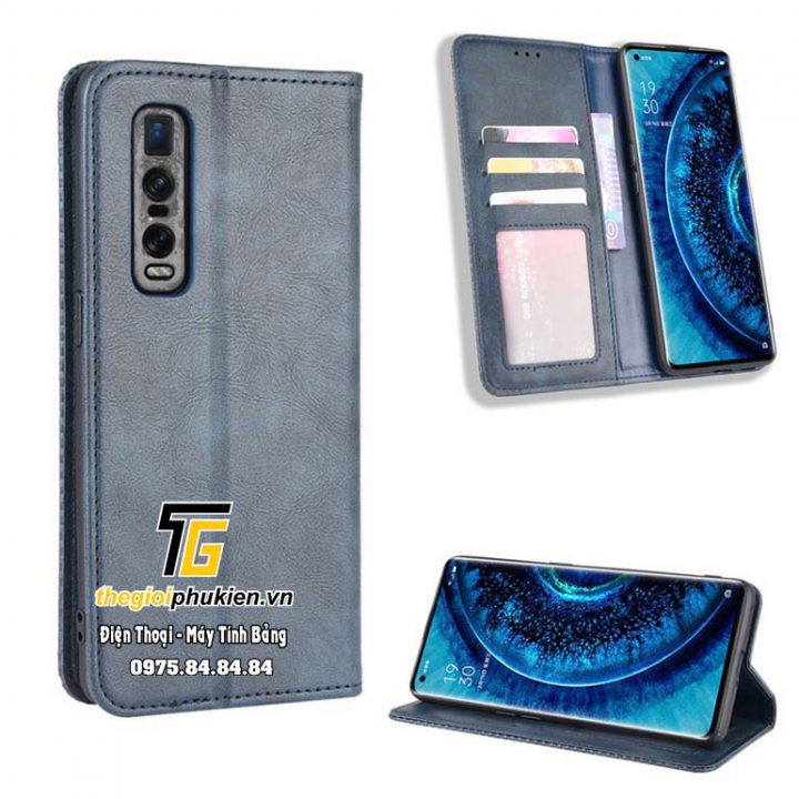 Bao da dạng ví OPPO Find X2 Pro Luxury Leather