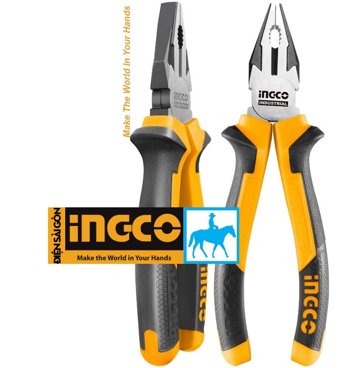 Kìm kềm răng điện 9.5inch thép 240mm crv ingco hhcp28240