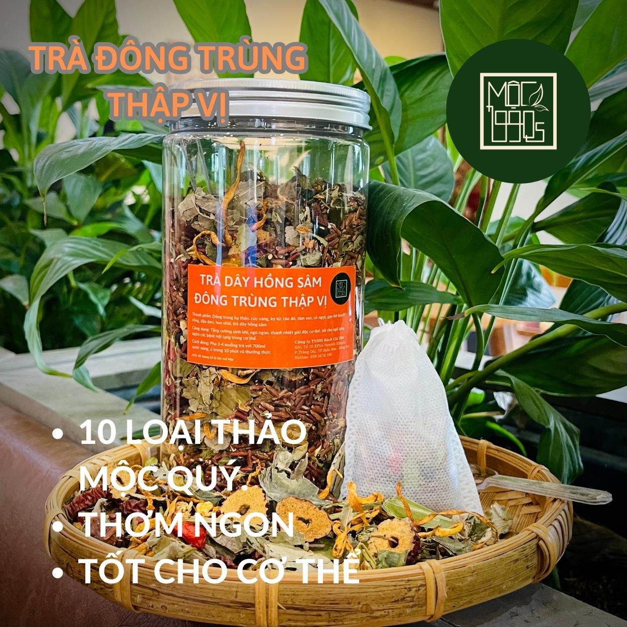 Trà thảo mộc gạo lứt đông trùng thập vị 500gr kèm túi lọc