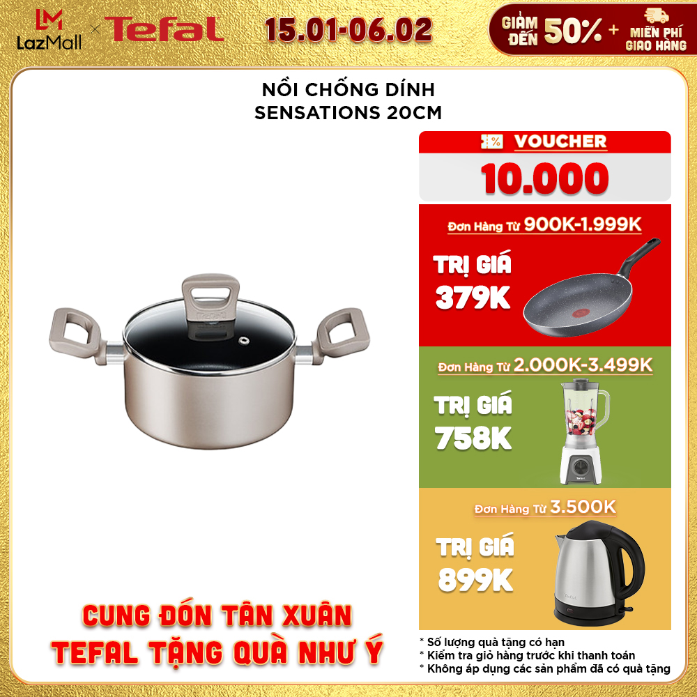 Nồi chống dính đáy từ Tefal Sensations 20cm, dùng cho mọi loại bếp