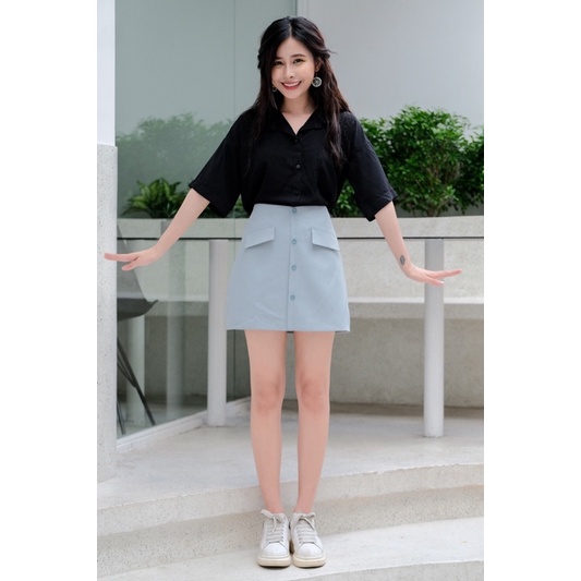 Váy nút hai túi Elly clothing