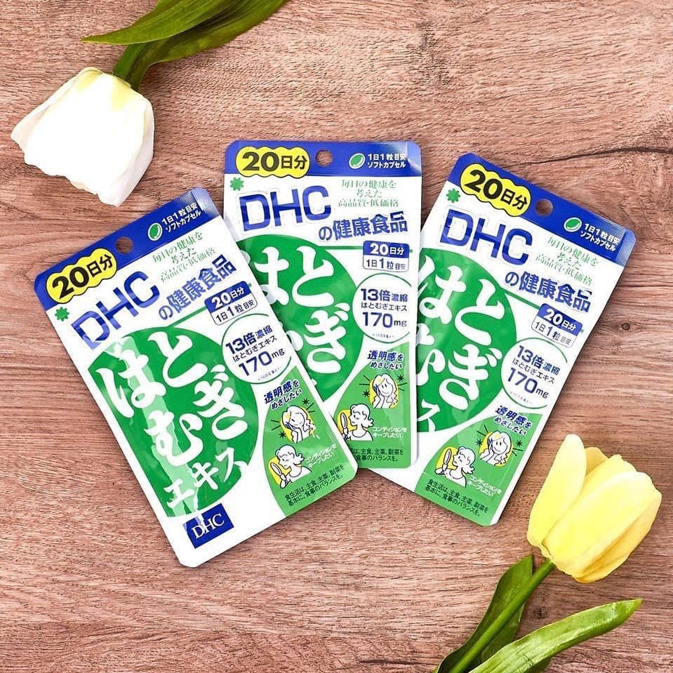 [HCM]Viên uống trắng sáng da DHC Adlay Extract Nhật Bản (gói 20 viên)