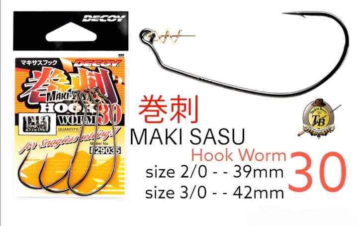 Lưỡi Decoy Maki sasu hook worm 30