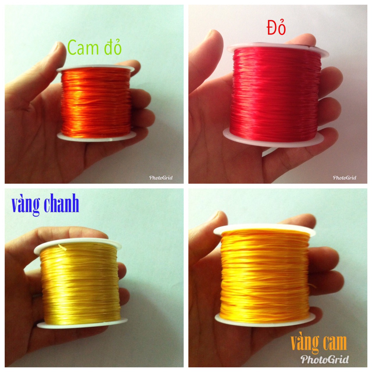 Cước tơ lụa chun co giãn xỏ hạt đá hạt gỗ phong thủy (2.2m/ đoạn)
