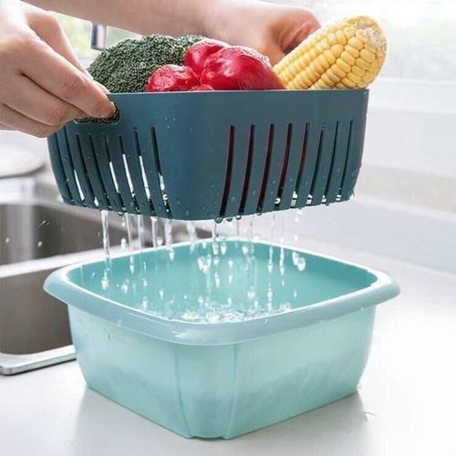 [HCM]Rổ kèm thau có nắp đậy 3IN1