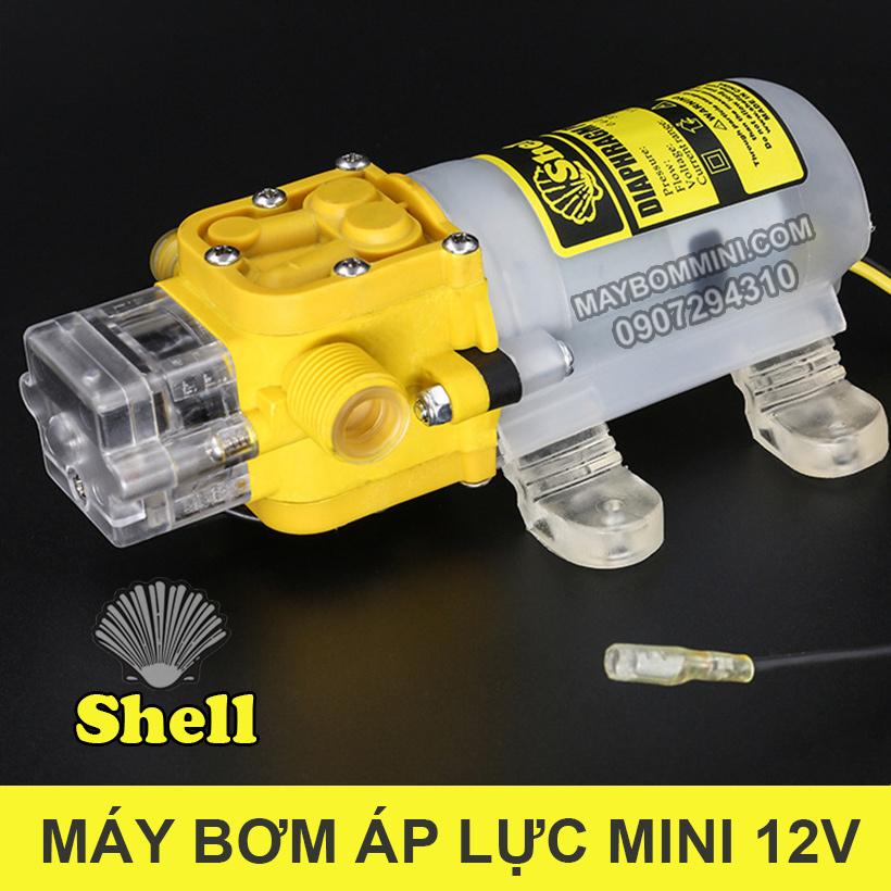 Máy Bơm Mini Áp Lực 12V 24V Shell Cao Cấp Tự Động