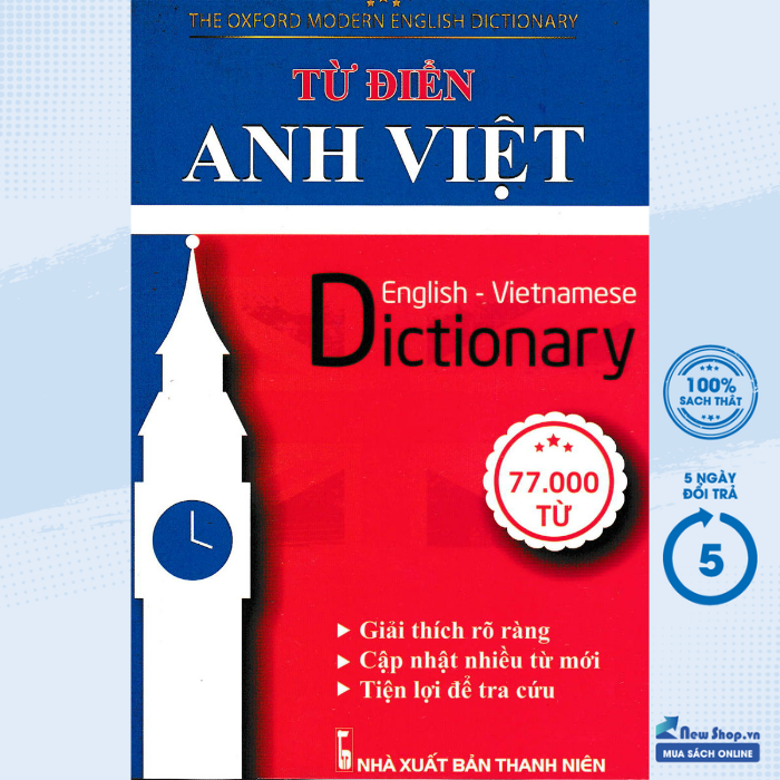 Sách -từ điển anh việt 77.000 từ - newshop