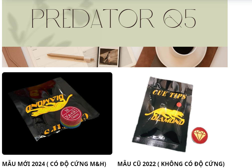 ĐẦU CƠ BIDA DIAMOND x PREDATOR RAINBOW CUE TIPS