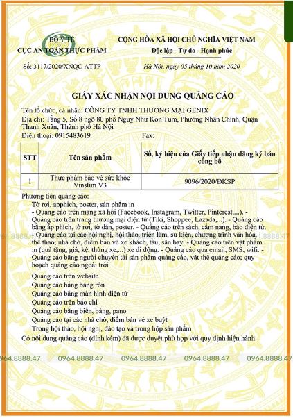 Viên sủi giảm cân vinslim v3