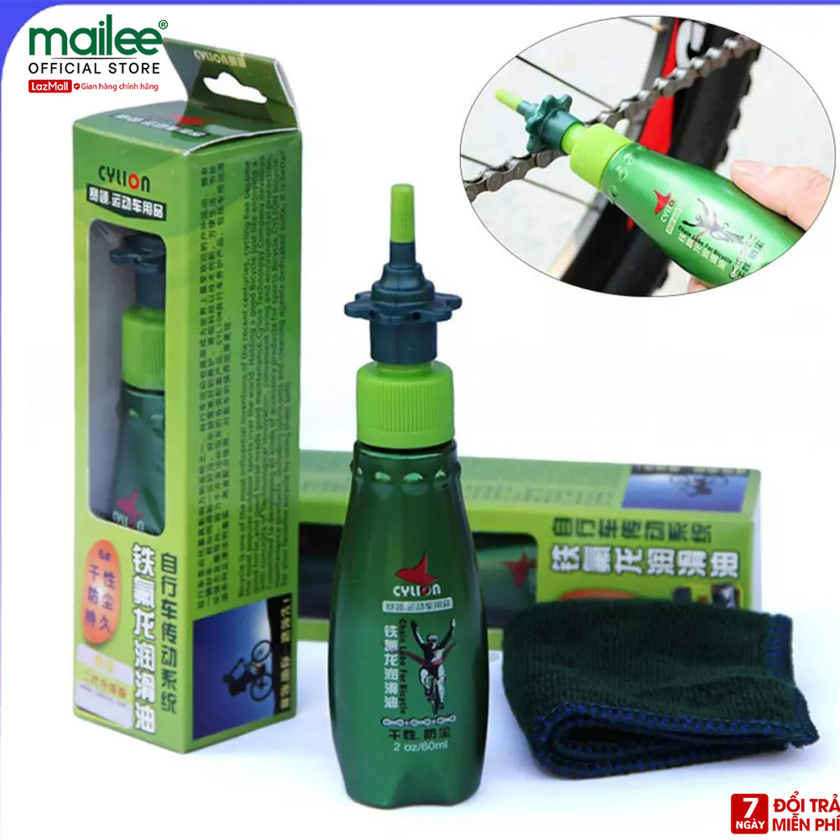 Dầu bôi trơn tra sên xích xe đạp giúp làm sạch xích, chống ăn mòn, chống bám bụi an toàn thân thiện với môi trường Mai Lee