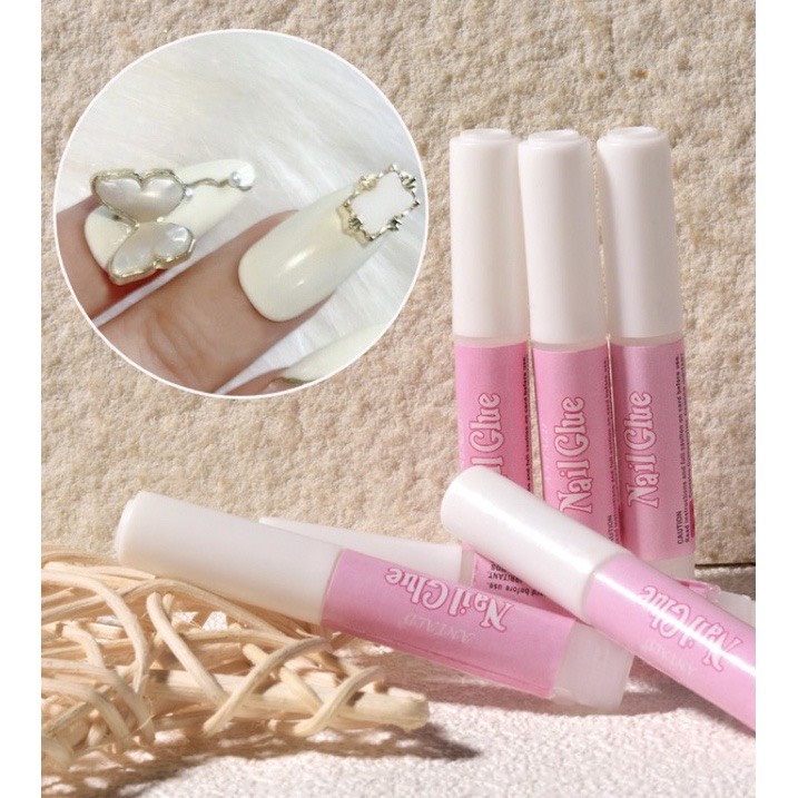 Keo dán móng giả Nail Glue chính hãng set 10 tuýp, keo mini nailbox, keo đính đá tuýp 2g tiện lợi