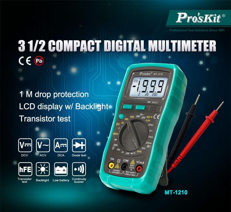 [HCM]Đồng hồ đo Proskit MT-1210 (Xanh phối đen)