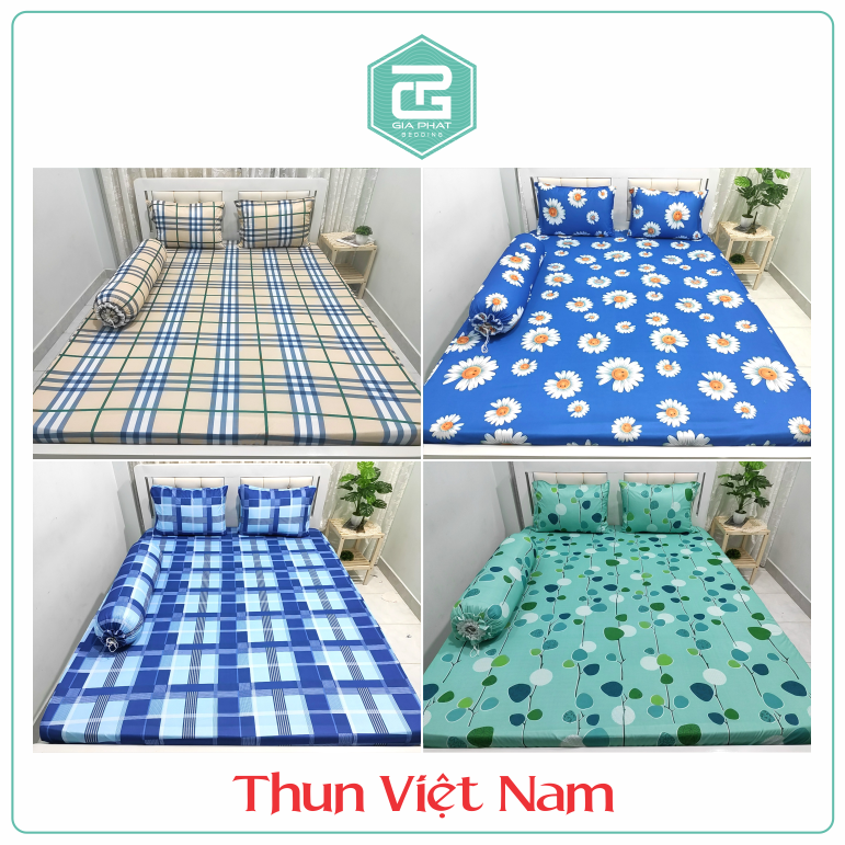 Ga Lẻ Thun Lạnh Việt Nam Đủ Kích Thước ( Không áo gối - inbox chọn mẫu)