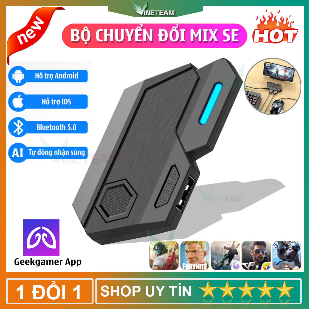 Gamwing MIX SE/Elite - bộ chuyển đổi bàn phím chuột chơi PUBG Mobile, Free Fire, COD