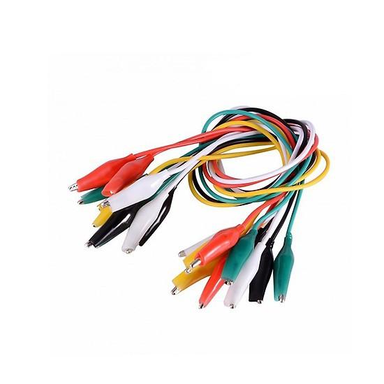 Combo Bó 10 Dây Kẹp Cá Sấu 5 Màu 50cm