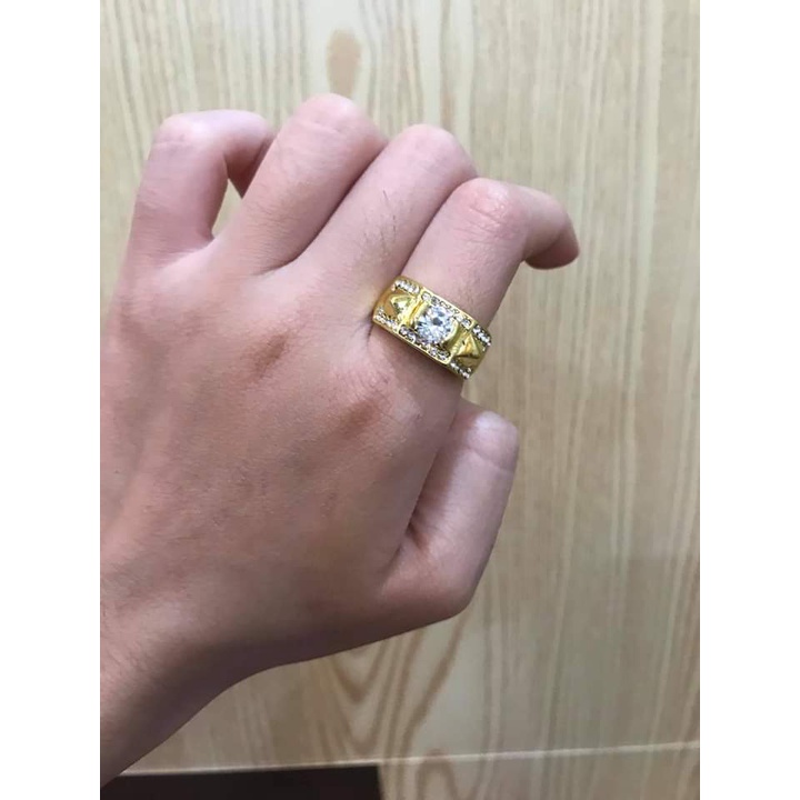 Nhẫn Nam Thời Trang Đính Đá