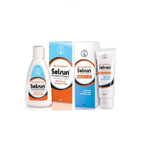 Bộ sản phẩm chống gàu Selsun (Dầu gội Selsun 100ml+Dầu xã dưỡng tóc Selsun 100ml)