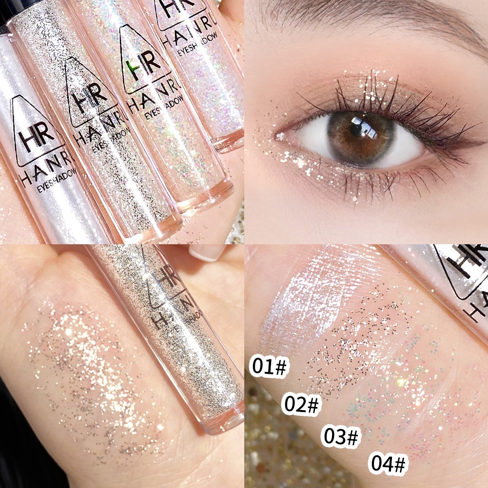 GECOMO Phấn Mắt Dạng Lỏng Lấp Lánh Fine Flash High Gloss Eyeshadow 4 Màu
