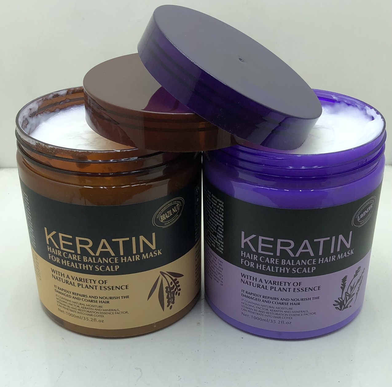 [Siêu mềm mượt]Hấp Dầu Keratin Phục Hồi Tóc Hư Tổn 1000ml Lavender