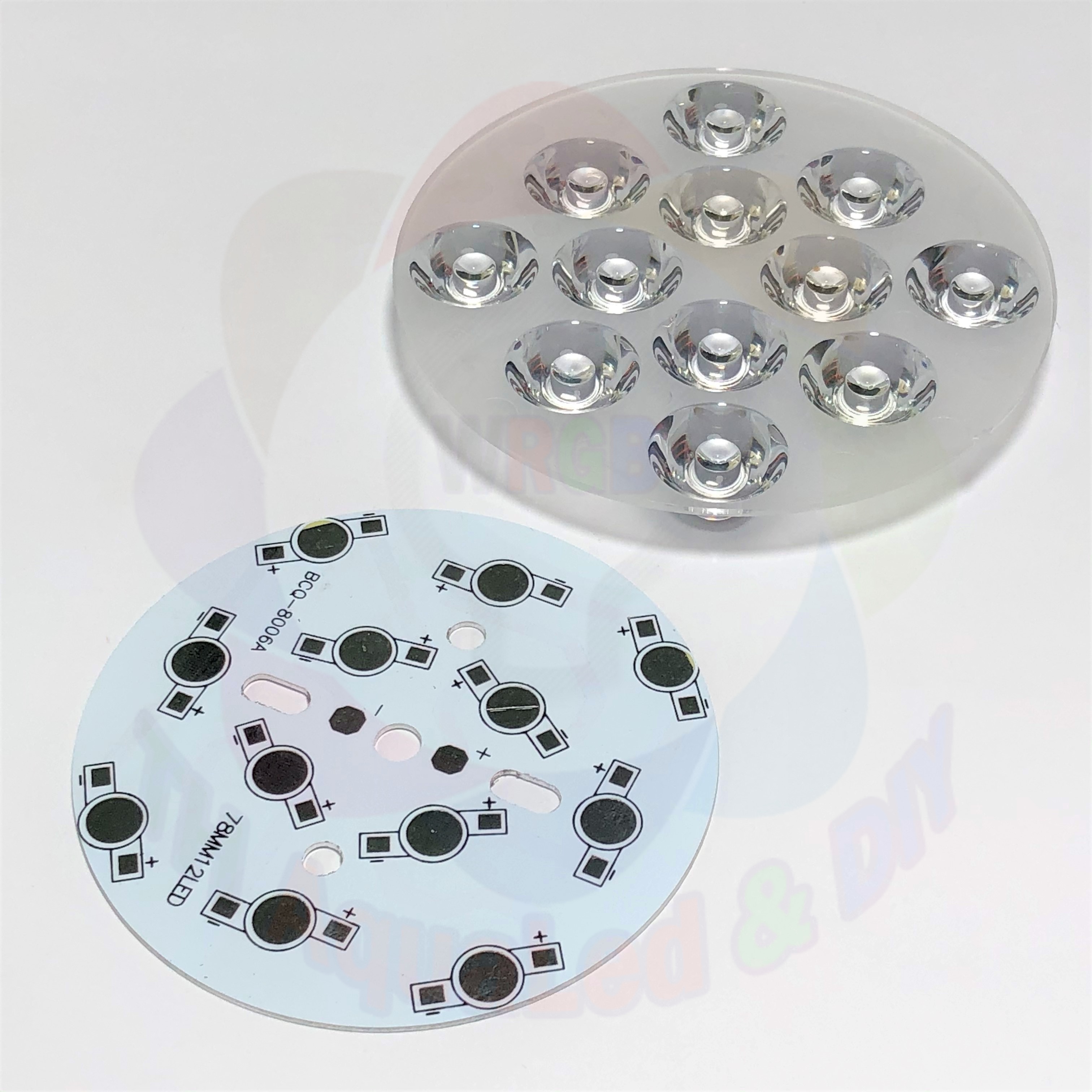 Mạch LED tròn 12 chip 78mm đế mạch 12 led nối tiếp sử dụng led luxeon mạch chuẩn dày tối ưu hóa điện năng và công suất