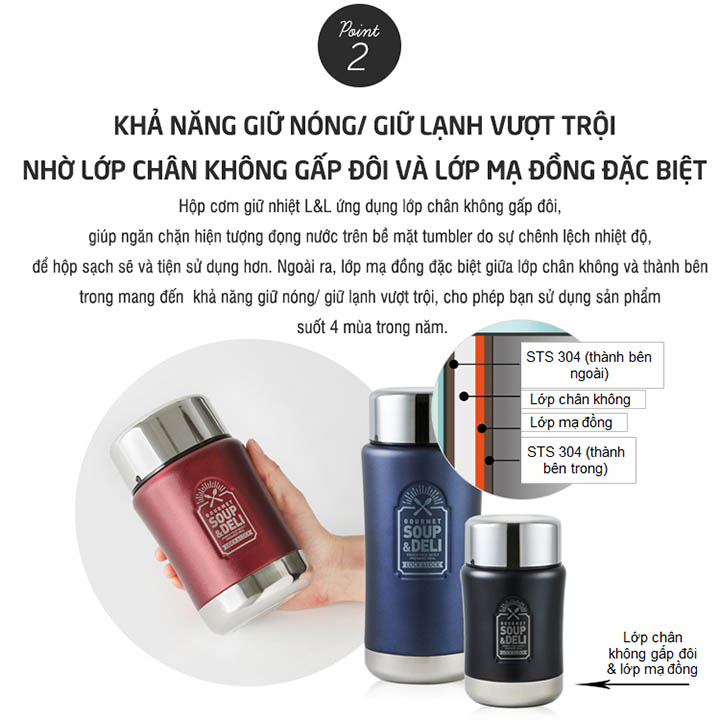 Hộp cơm giữ nhiệt Lock&Lock LHC8029NVY (500ml)