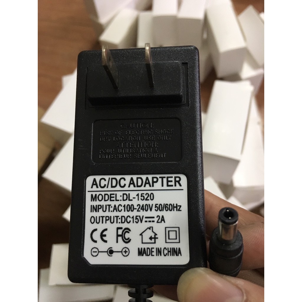 Nguồn adapter 15V-2A cho loa kéo, bộ micro không dây, vang số