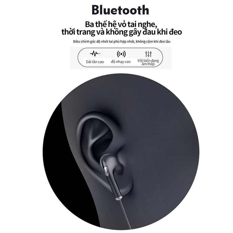 Tai nghe bluetooth không dây có micro Thời gian chờ cực dài lên tới 120 giờ,Gọi chống ồn Chất lượng âm thanh HIFI chân thực,Sạc siêu nhanh