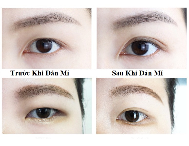 44 Miếng Dán Kích Mí 2 Mặt, Tặng Nhíp Siêu Nhấn Mí
