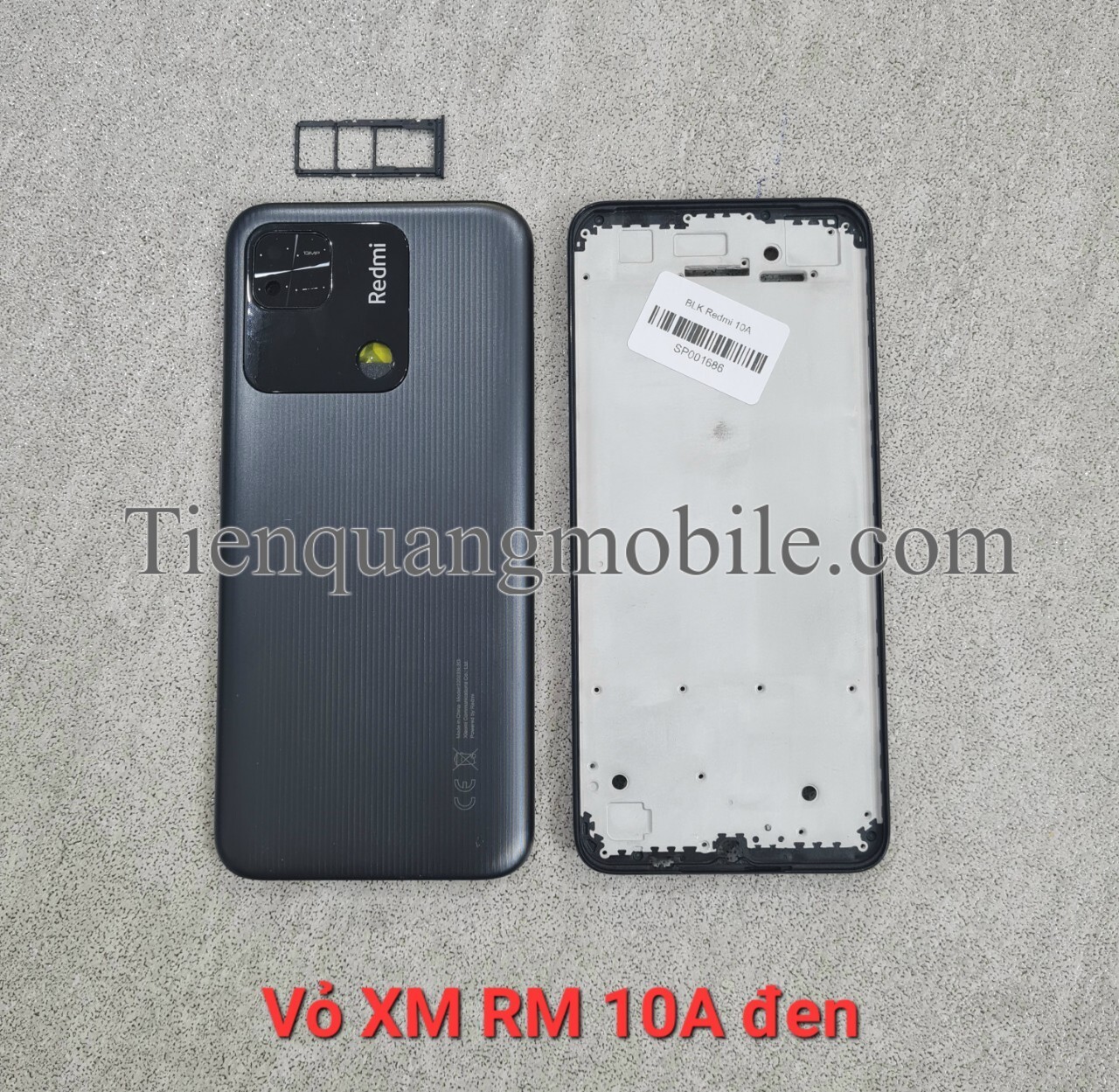 Bộ vỏ Xiaomi Redmi 10A (gồm vỏ, kính cam, nút bấm, khung xương, khe sim)