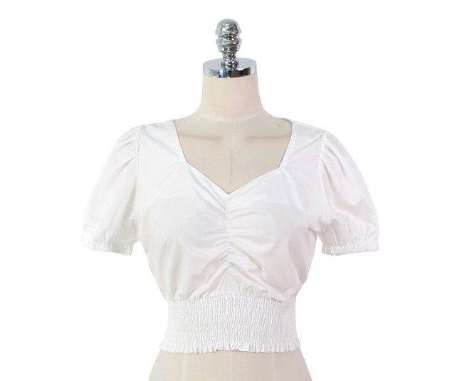 Áo Croptop Bo Chun Cổ V