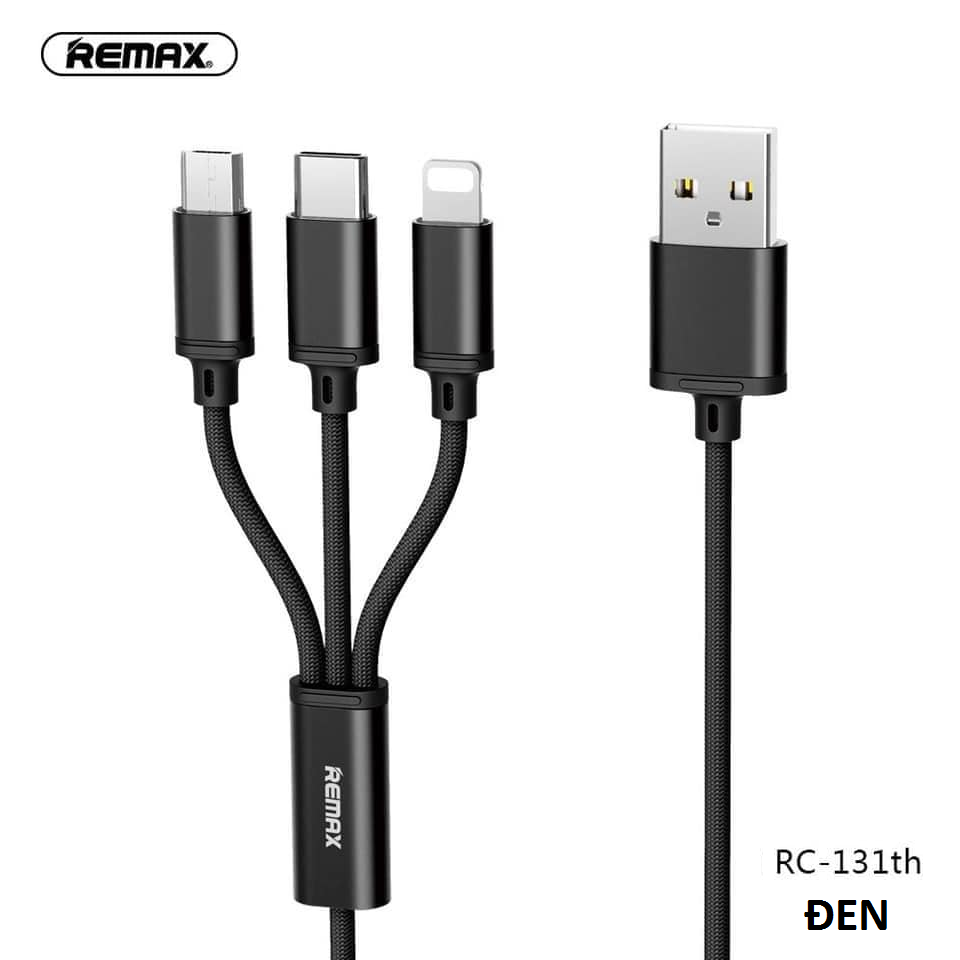 Cáp sạc đa năng 3 in 1 remax rc-131th