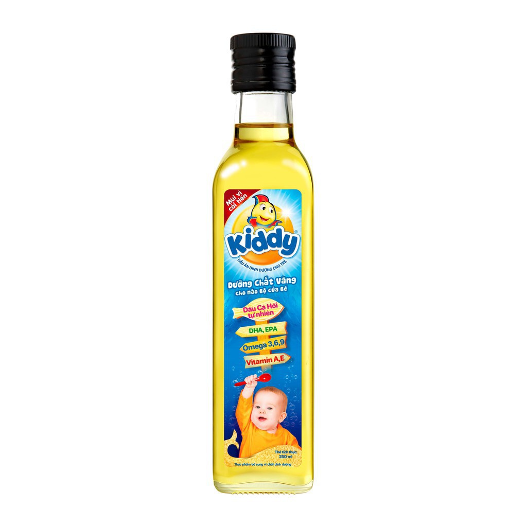 Dầu ăn Kiddy dinh dưỡng CÁ HỒI cho bé 250ml
