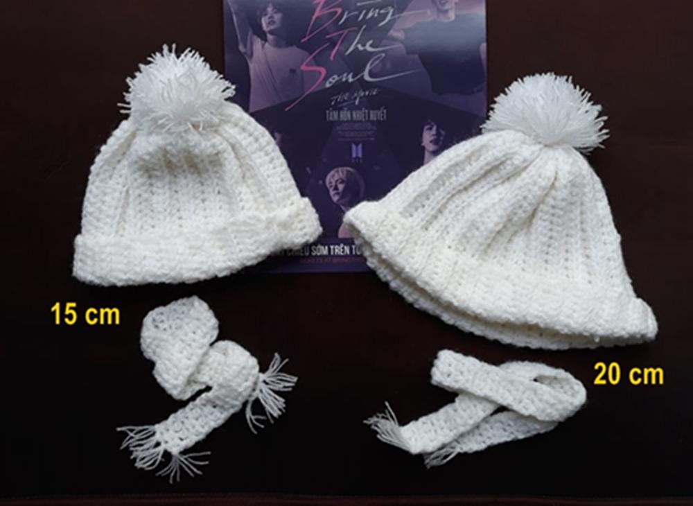Set mũ len khăn outfit doll 20 kpop