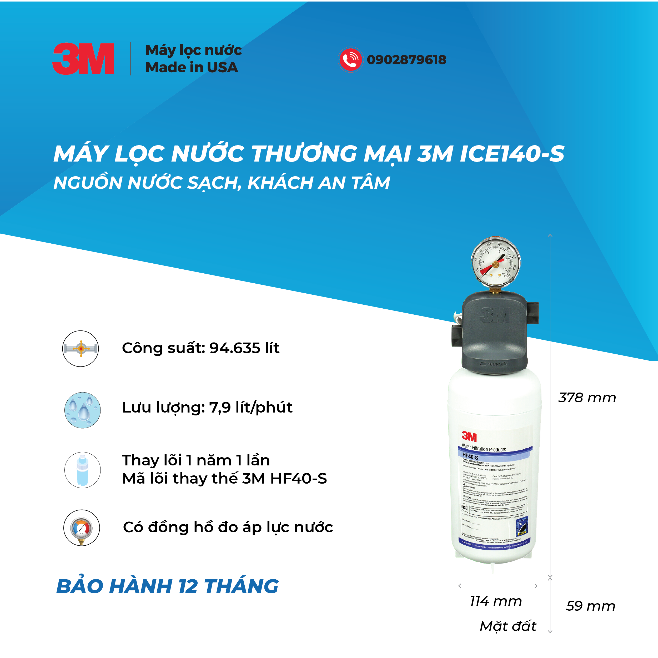 Máy lọc nước 3M ICE160-S