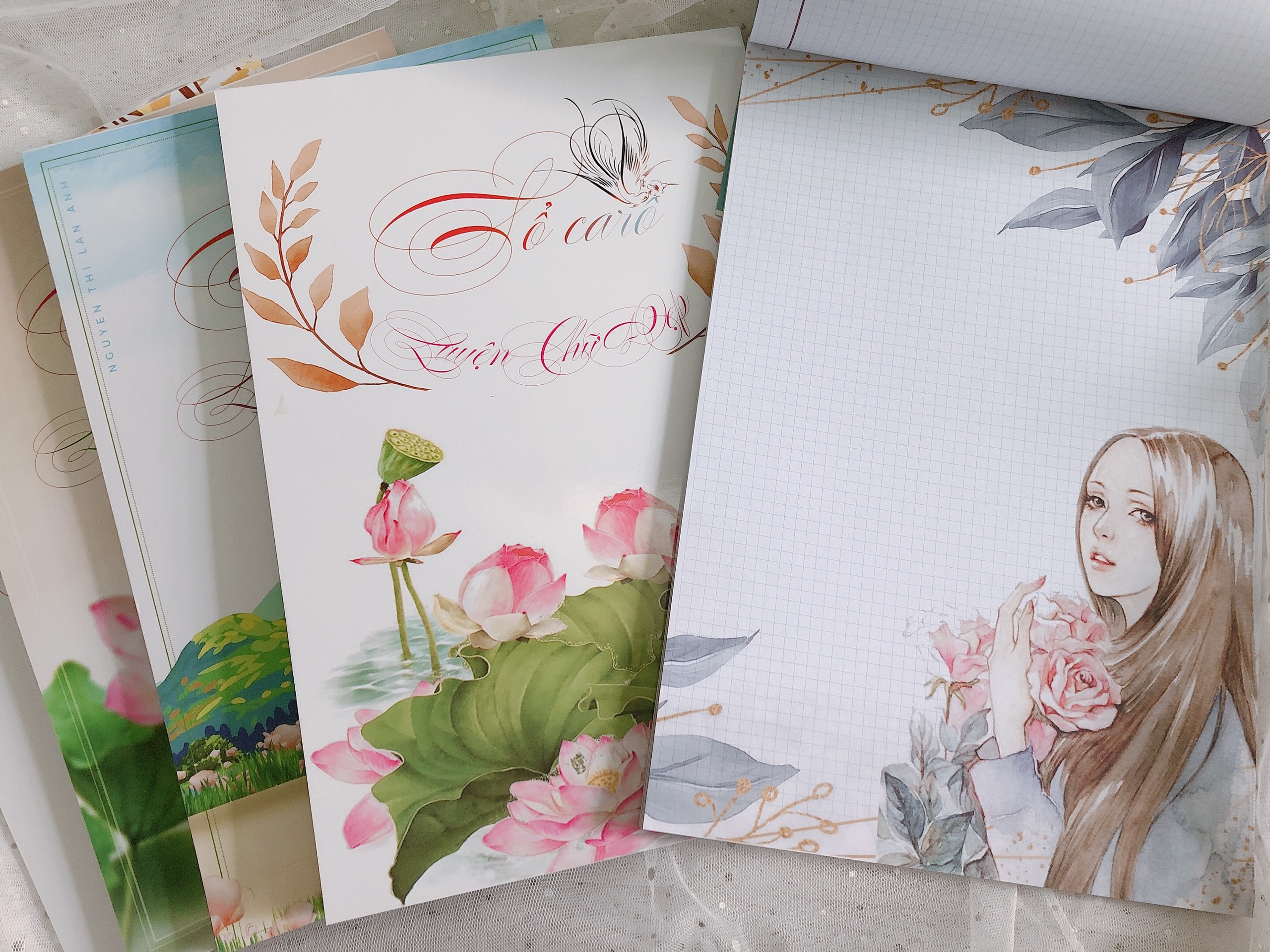 [HCM]Sổ caro hoa luyện chữ đẹp