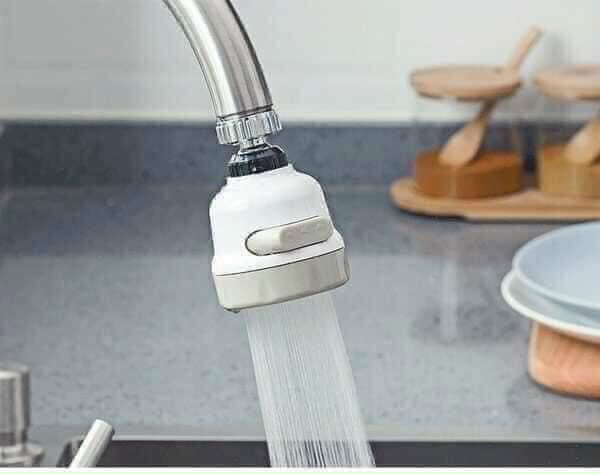 Đầu vòi nối tăng áp có nút bấm xoay 360 độ