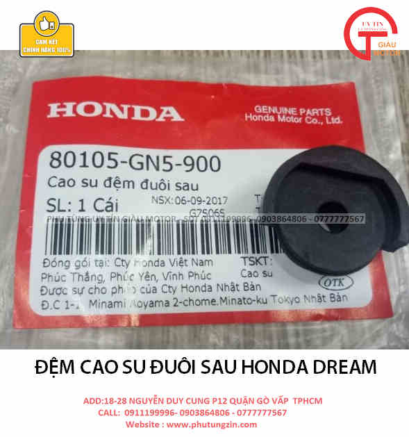 ĐỆM CAO SU ĐUÔI SAU HONDA DREAM