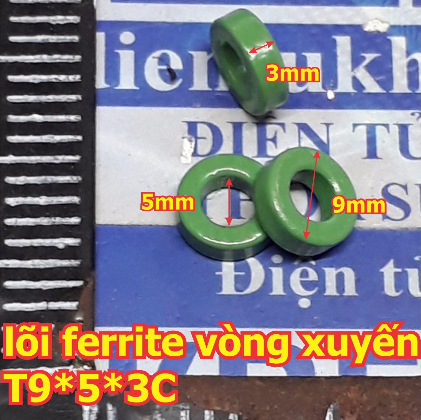 30 cái lõi ferrite vòng xuyến T9*5*3mm dày 3mm kde2295