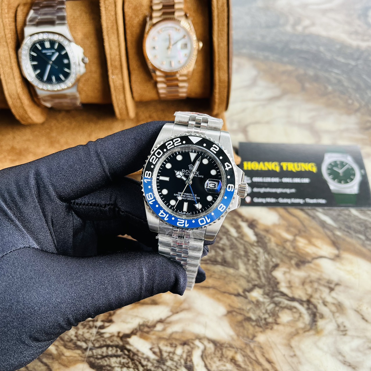 [ẢNH SHOP CHỤP] Đồng Hồ Nam R0LEX Pepsi và Batman Máy Cơ Automatic cao cấp