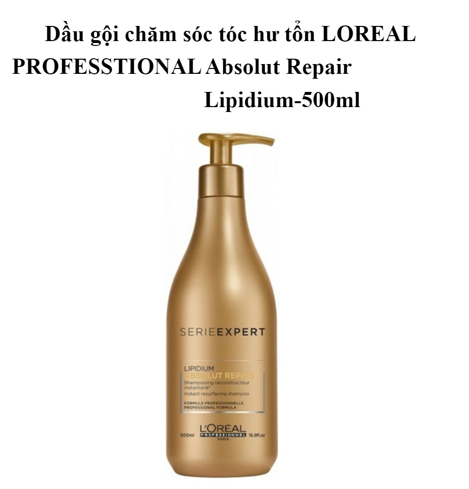 [HCM]Dầu gội Loreal Absolut Repair Lipidium Shampoo 500ml