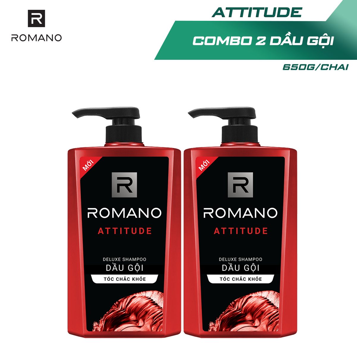 Combo 2 dầu gội romano 650g