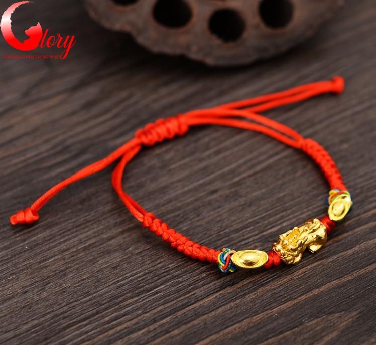 The retired wristband only red lucky gold ingot - Bracelet cheap female charm and charm - OEM-BG282392