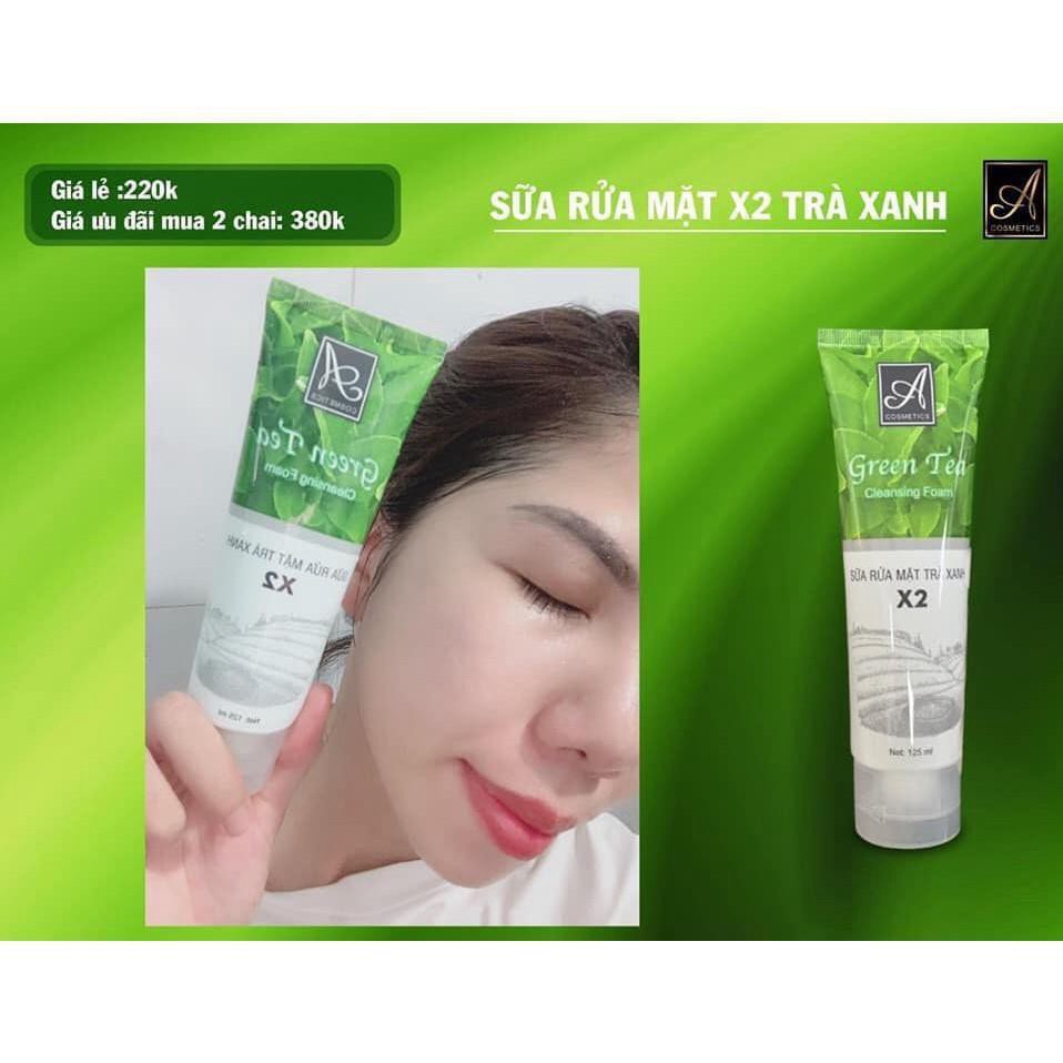 Sửa rửa mặt trà xanh x2 a Cosmetics phương anh