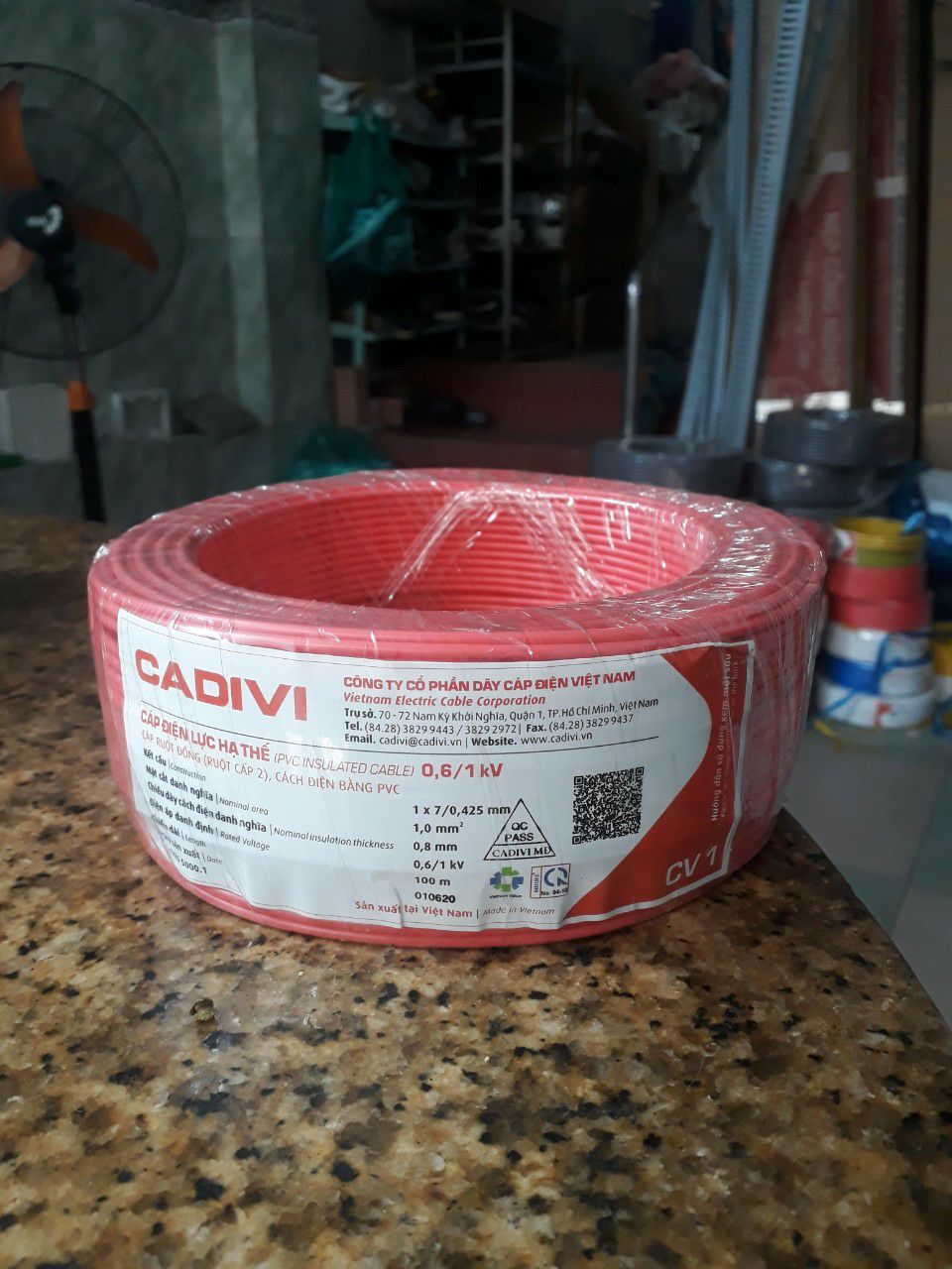 DÂY DIỆN ĐƠN 1.0 CADIVI CUỘN 100 MÉT