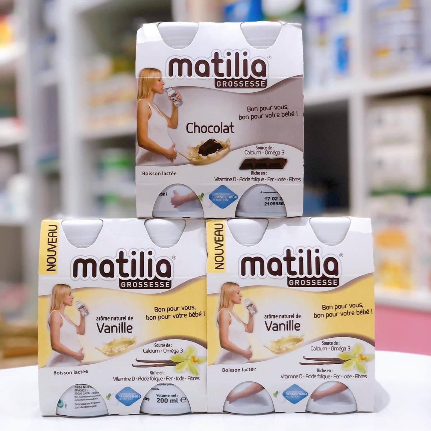 Sữa bầu Matilia Pháp đủ vị (4hộpx200ml) date 2025